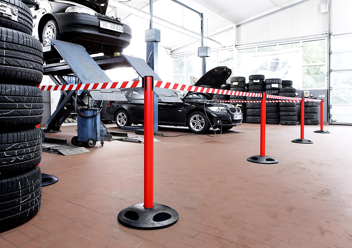 Absperrpfosten RS-Guidesystems GLA 25, Rot, Gurt Rot/weiß, 2 Stück 2 Absperrpfosten RS-Guidesystems GLA 25, Rot, Gurt Rot/weiß, 2 Stück – Bild 2