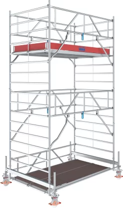 Alu-Fahrgerüst Stabilo Serie 500, 200 Kg/m², TÜV-geprüft, Gebremste Rollen, L 2500 X B 1500 X H 5500 Mm