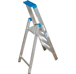 Alu-Stufenstehleiter, Ohne Rollen, 4 Stufen