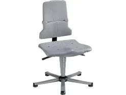 Arbeitsstuhl Bimos SINTEC, Synchronmechanik Mit Gewichtsregulierung, Orthositz, Ohne Armlehnen & Polsterung, Mit Gleitern