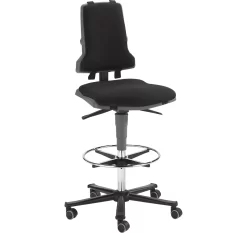 Arbeitsstuhl COUNTER Sintec, Sitz-Stopp-Rollen, Anthrazit