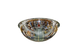 Beobachtungsspiegel, Für Deckenmontage Im Innenbereich, Ø 600 Mm, Beobachtungsabstand 3 M, Halbkugel, 360° Panoramaansicht, Acrylglas, Silber