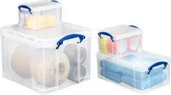 Box, Kunststoff, Really Useful Boxes SET, Transparent, Inkl. Deckel