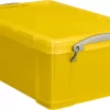 Box Really Useful Boxes, Kunststoff, Transparent Gelb, 9 L
