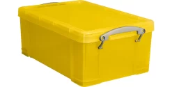 Box Really Useful Boxes, Kunststoff, Transparent Gelb, 9 L