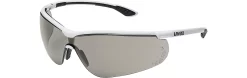 Bügelbrille Uvex Sportstyle, EN 166, EN 170, Polycarbonat Grau, Rahmen Schwarz-weiß, 5 Stück
