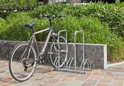 Bügelparker Mottez B135AR, 2-seitig, Für Reifen Mit B 35-55 Mm, Mit Diebstahlsicherung, 2 Bügel, Für Bis Zu 3 Fahrräder, B 720 X T 330 X H 830 Mm, Stahlrohr, Silber -Lager und Betriebslager buegelparker mottez b135ar 2 seitig fuer reifen mit b 35 55 mm mit diebstahlsicherung 2 buegel fuer bis zu 3 fahrraeder b 720 x t 330 x h 830 mm stahlrohr silber img SI 194979 C