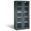 C+P Akkuladeschrank Basic Mit Sichtfenster Aus Acrylglas, H 1950 X B 930 X T 500 Mm, Anthrazit