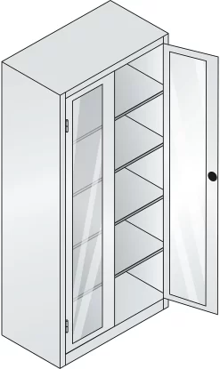 C+P Akkuladeschrank Basic Mit Sichtfenster Aus Acrylglas, H 1950 X B 930 X T 500 Mm, Anthrazit -Lager und Betriebslager c p akkuladeschrank basic mit sichtfenster aus acrylglas h 1950 x b 930 x t 500 mm anthrazit img WS 407100 D