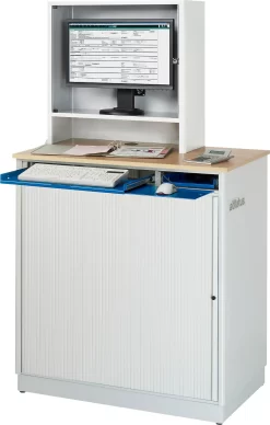 Computer-Station Typ 6018, B 1030 X T 660 X H 1810 Mm, Stationär 6 Computer-Station Typ 6018, B 1030 X T 660 X H 1810 Mm, Stationär -Lager und Betriebslager computer station typ 6018 b 1030 x t 660 x h 1810 mm stationaer img SI 155167 C cut