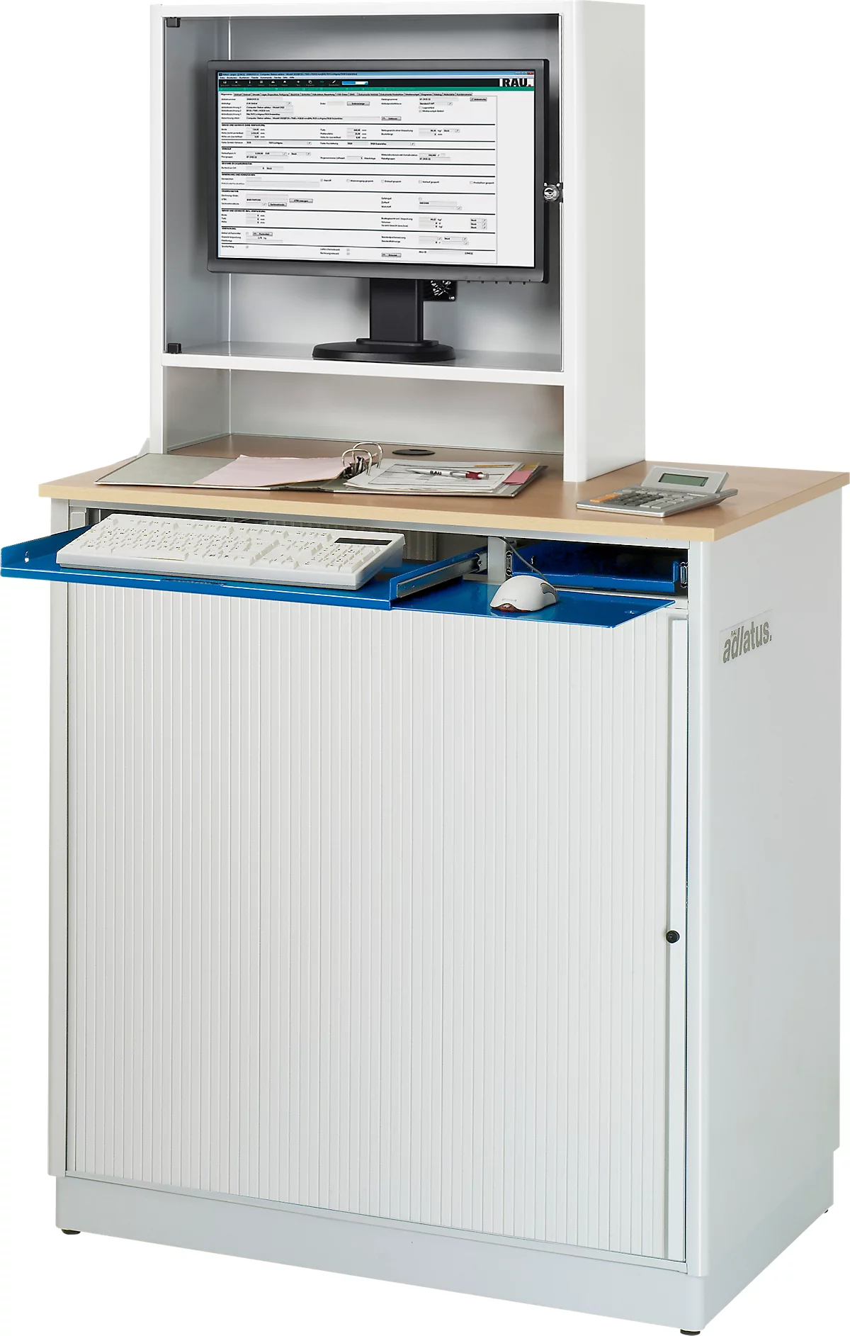 Computer-Station Typ 6018, B 1030 X T 660 X H 1810 Mm, Stationär 3 Computer-Station Typ 6018, B 1030 X T 660 X H 1810 Mm, Stationär – Bild 3