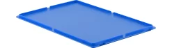Deckel, Für Kasten Im EURO-Maß Der Serie MF Und LTF, Ohne Haken, Blau