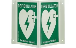 Defibrillator AED-Winkelschild, B 200 X H 200 Mm, Fluoreszierend