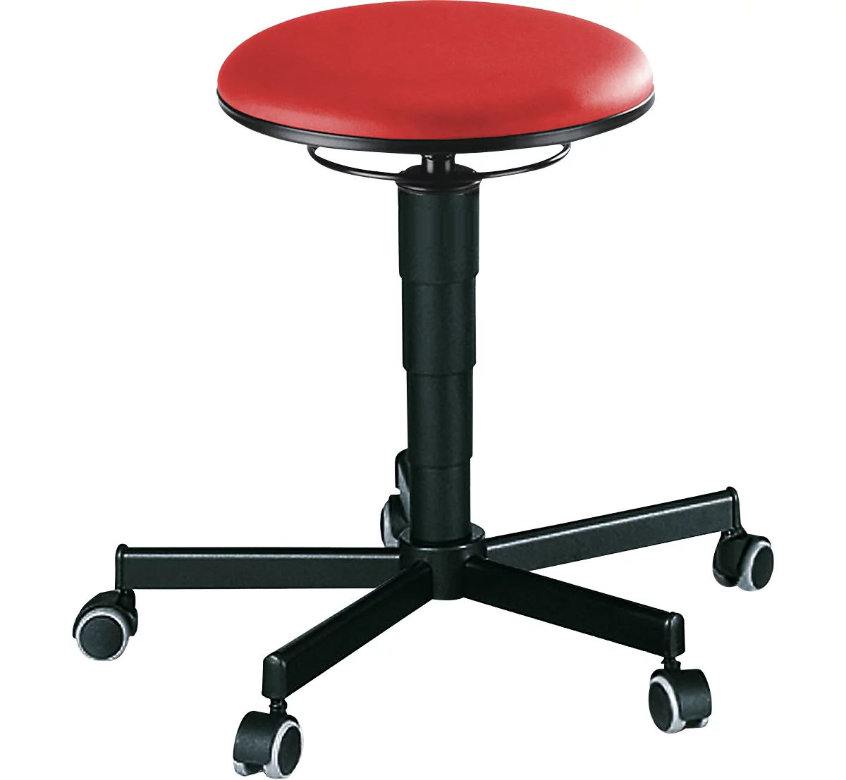 Drehhocker 9468, Mit Rollen, Kunstleder, Stamskin Top Rot