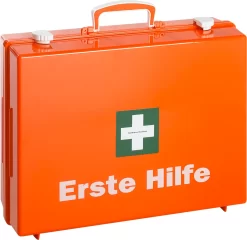 Erste-Hilfe-Koffer MULTI, Gefüllt Mit DIN 13169 (erweitert), B 400 X T 300 X H 150 Mm, ABS-Kunststoff, Orange -Lager und Betriebslager erste hilfe koffer multi gefuellt mit din 13169 erweitert b 400 x t 300 x h 150 mm abs kunststoff orange img SI 128379 D cut