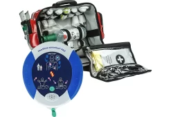 Erste-Hilfe-Wandtasche MedX5, Mit Defibrillator SAM360P & Befüllung Nach DIN 13157  -Lager und Betriebslager erste hilfe wandtasche medx5 mit defibrillator sam360p befuellung nach din 13157 img SI 127682 C cut A8