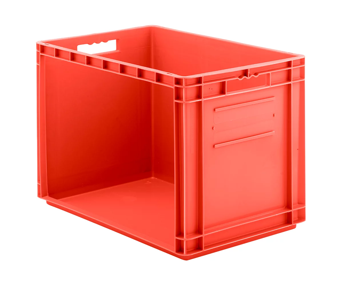 Euro-Fix-Kasten SSI Schäfer Tablo`fix, Volumen 100 L, Tragkraft 70 Kg, Offene Längswand, Nicht Leitfähig, L 600 X B 400 X H 420 Mm, PE, Rot 1 Euro-Fix-Kasten SSI Schäfer Tablo`fix, Volumen 100 L, Tragkraft 70 Kg, Offene Längswand, Nicht Leitfähig, L 600 X B 400 X H 420 Mm, PE, Rot