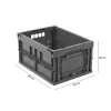 EURO-Maß Faltbox 4322, Ohne Deckel, Für Lager- Und Mehrwegtransport, Inhalt 20,3 Liter, Grau