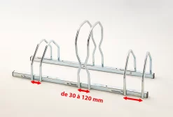 Fahrradständer MOTTEZ Fat Bike, 3 Einstellplätze, Reifenbreite Einstellbar, Selbsttragend, Stahl Verzinkt -Lager und Betriebslager fahrradstaender mottez fat bike 3 einstellplaetze reifenbreite einstellbar selbsttragend stahl verzinkt img SI 194983 D