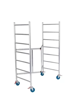 Faltgerüst Krause RollTec®, Arbeitshöhe Bis 2,9 M, Belastbar Bis 200 Kg/m2, Mit Belagbühne, Mobil, Aluminium -Lager und Betriebslager faltgeruest krause rolltec arbeitshoehe bis 2 9 m belastbar bis 200 kg m2 mit belagbuehne mobil aluminium img WS 413878 C