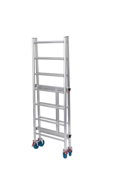 Faltgerüst Krause RollTec®, Arbeitshöhe Bis 2,9 M, Belastbar Bis 200 Kg/m2, Mit Belagbühne, Mobil, Aluminium