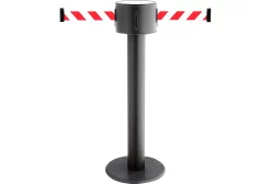 Gurtpfosten RS-Guidesystems GLAD 85 Schwarz, Gurtbänder Rot/weiß