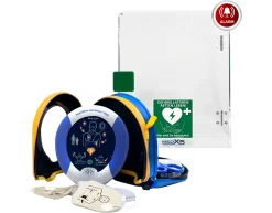 HeartSine SAM350P Defibrillator, AED, Für Den Innenbereich, Mit Manueller Schockabgabe, Mit Alarm, 4 Jahre Allgefahren-Zusatzversicherung, Im Acrylglaswandkasten