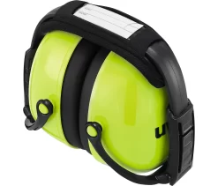Kapselgehörschutz Uvex K2, Memory-Schaum, SNR 31 DB, EN 352-1, Faltbares & Gepolstertes Kopfband, Neonlime