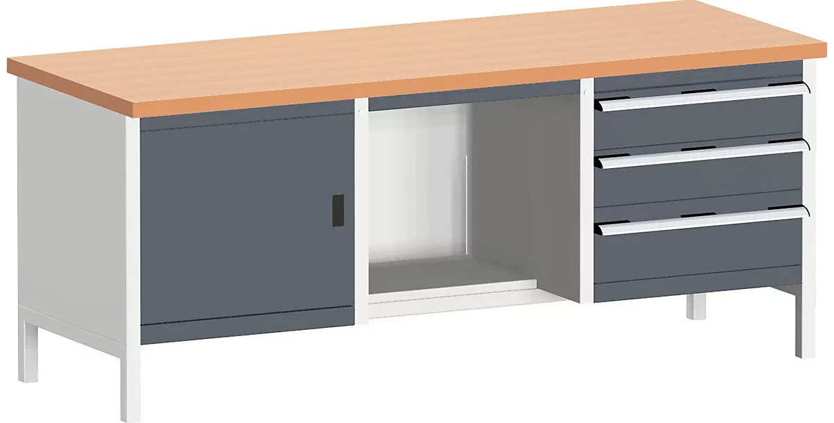 Kastenwerkbank 2078-2.8, Anthrazitgrau 1 Kastenwerkbank 2078-2.8, Anthrazitgrau