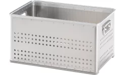 Korb, Metall, Stapelbar, Gelocht, 50 L