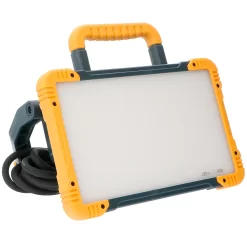 LED-Arbeitsleuchte, Flackerfrei, 3200 Lm, 5000 K, IP54, Diffusor, Netzsteckdose, Baustellentauglich