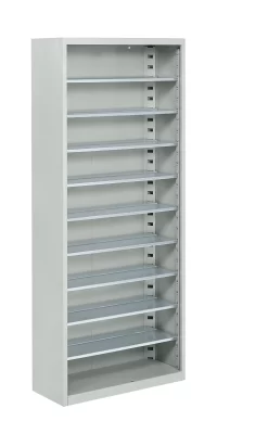 Magazinregal, 1690 Mm Hoch, 9 Böden, Ohne Kästen, Lichtgrau