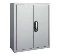 Magazinschrank, 830 Mm Hoch, 4 Böden, 22 Kästen, Mit Türen, Weißalu