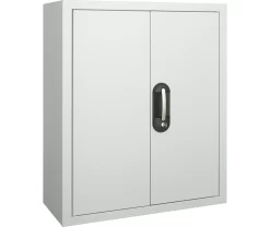 Magazinschrank, 830 Mm Hoch, 4 Böden, Ohne Kästen, Mit Türen, Lichtgrau