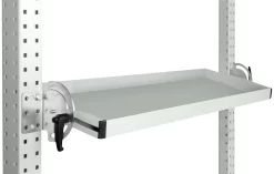 Manuflex Neigbare Ablagekonsole, Für Reihe Universal Oder Profi, Nutztiefe 195 Mm, Für Tischbreite 2500 Mm, Lichtgrau