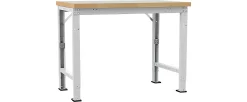 Manuflex Werkbank Profi Spezial, Tischplatte Kunststoff, 1250 X 700 Mm, Lichtgrau