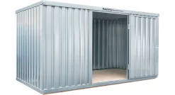 Materialcontainer MC 1400, Verzinkt, Montiert, Mit Holzfußboden