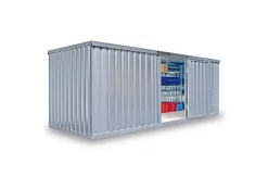 Materialcontainer MC 1600, Verzinkt, Zerlegt, Mit Holzfußboden