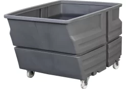 Mehrzweckbehälter, Polyethylen, Grau, 800 L, B 1030 X T 1340 X H 900 Mm, Mit Rollen