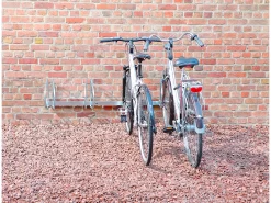 MOTTEZ Wandständer Für Fahrräder, 4 Einstellplätze, 90° Bügelausrichtung, Stahl Verzinkt