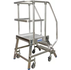 Podestleiter, Fahrbar, Einseitig, 3 Stufen