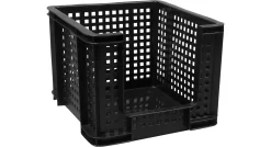 Really Useful Boxes Gitterbox, 35 Liter, Öffnung Vorne, Schwarz