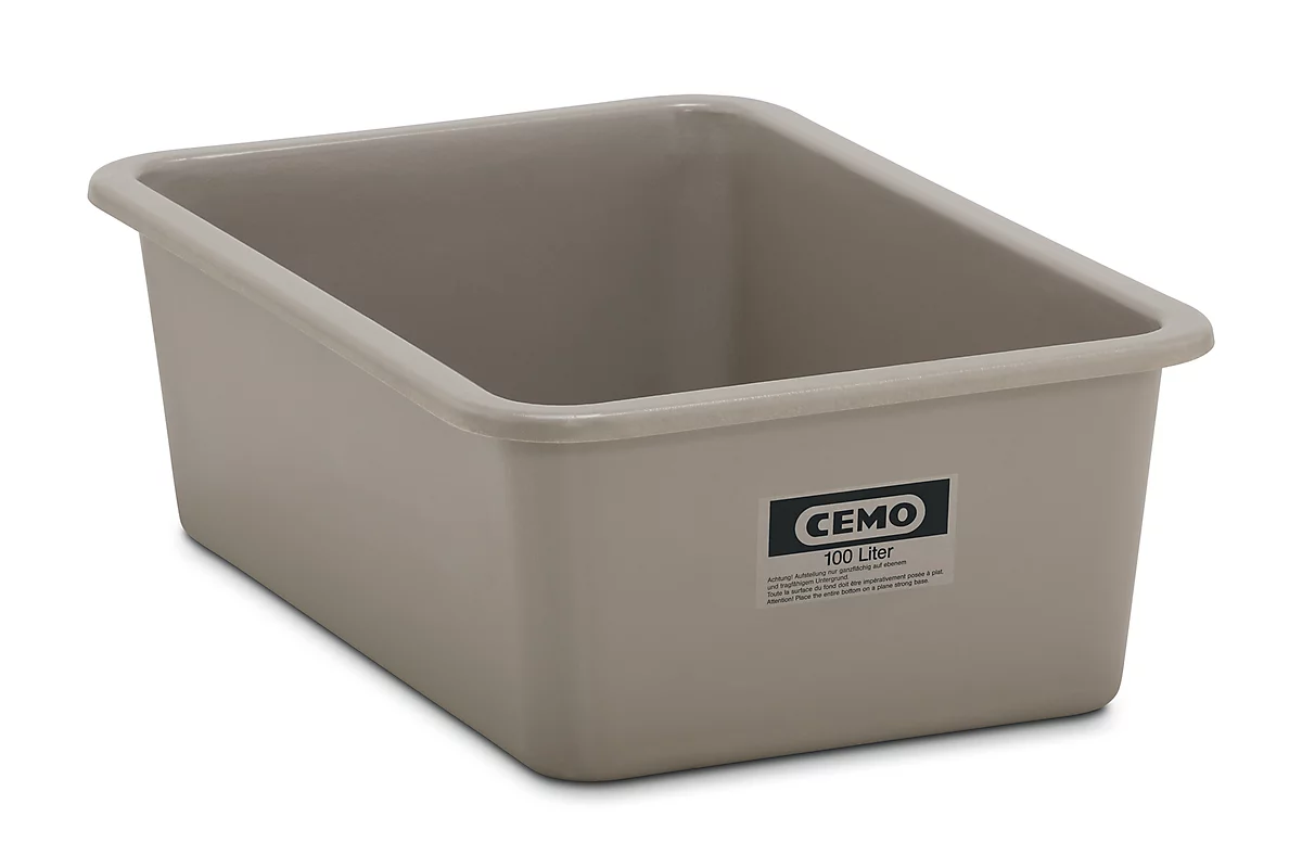 Rechteckbehälter Standard, GFK, 100 L, Grau 1 Rechteckbehälter Standard, GFK, 100 L, Grau