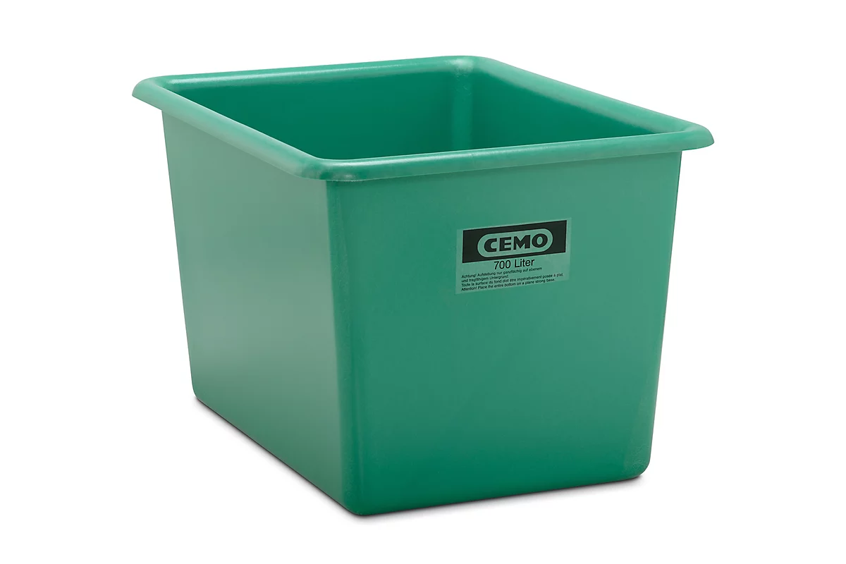 Rechteckbehälter Standard, GFK, 700 L, Grün 1 Rechteckbehälter Standard, GFK, 700 L, Grün