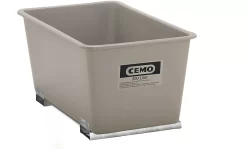 Rechteckbehälter Standard, GFK, Mit Staplertaschen, Grau, 300 L