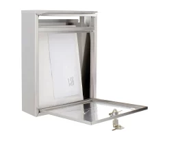 Rottner Briefkasten Como, Wandmontage, Beidseitiger Einwurf, Namensschild, Zylinderschloss, Inkl. 2 Schlüssel, Edelstahl, B 250 X T 85 X H 320 Mm -Lager und Betriebslager rottner briefkasten como wandmontage beidseitiger einwurf namensschild zylinderschloss inkl 2 schluessel edelstahl b 250 x t 85 x h 320 mm img WS 593955 C