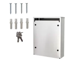 Rottner Briefkasten Como, Wandmontage, Beidseitiger Einwurf, Namensschild, Zylinderschloss, Inkl. 2 Schlüssel, Edelstahl, B 250 X T 85 X H 320 Mm -Lager und Betriebslager rottner briefkasten como wandmontage beidseitiger einwurf namensschild zylinderschloss inkl 2 schluessel edelstahl b 250 x t 85 x h 320 mm img WS 593955 E