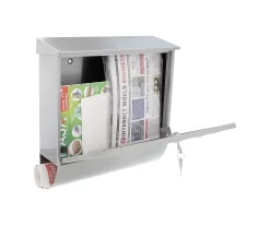 Rottner Briefkasten Expo Inox, Wandmontage, Namensschild, Postrolle, Zylinderschloss, Inkl. 2 Schlüssel, Edelstahl, B 385 X T 120 X H 410 Mm -Lager und Betriebslager rottner briefkasten expo inox wandmontage namensschild postrolle zylinderschloss inkl 2 schluessel edelstahl b 385 x t 120 x h 410 mm img WS 593949 C