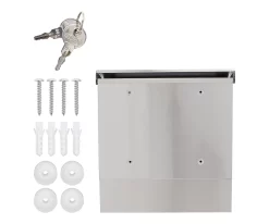 Rottner Briefkasten Expo Inox, Wandmontage, Namensschild, Postrolle, Zylinderschloss, Inkl. 2 Schlüssel, Edelstahl, B 385 X T 120 X H 410 Mm -Lager und Betriebslager rottner briefkasten expo inox wandmontage namensschild postrolle zylinderschloss inkl 2 schluessel edelstahl b 385 x t 120 x h 410 mm img WS 593949 E