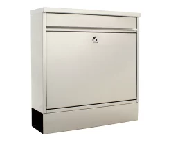 Rottner Briefkasten Hochhaus II, Wandmontage, Postrolle, Zylinderschloss, 2 Schlüssel, Edelstahl, B 360 X T 115 X H 380 Mm, Inkl. Akku-Hitzeaufkleber